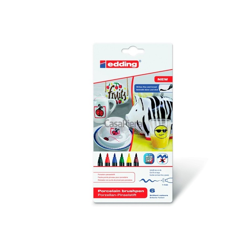 Caja Brushpen Porcelain Edding