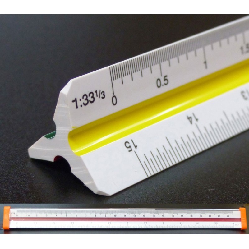 Escalimetro Dfh triangular 30 cm