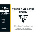 Cartón Clairefontaine Grattage Negro