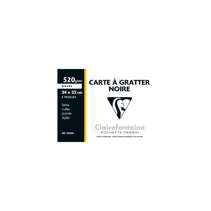 Cartón Clairefontaine Grattage Negro
