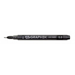 Graphik Line Marker Black Derwent