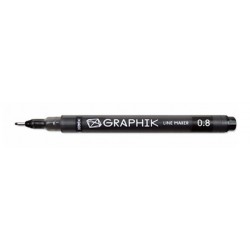 Graphik Line Marker Black Derwent