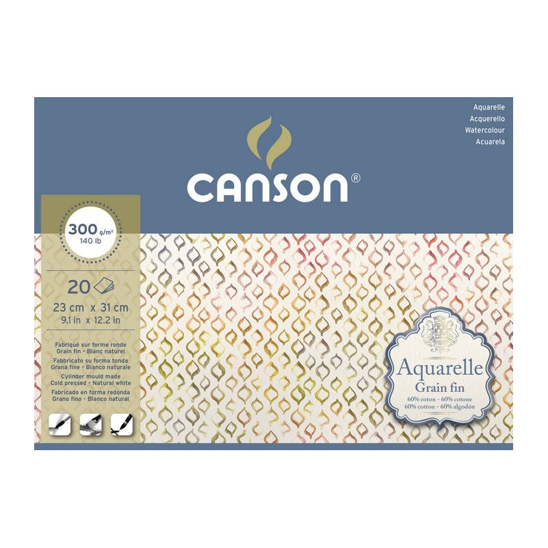 Bloc Canson Acuarela 4L Fino