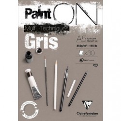 Bloc Clairefontaine Paint'On Gris 250g