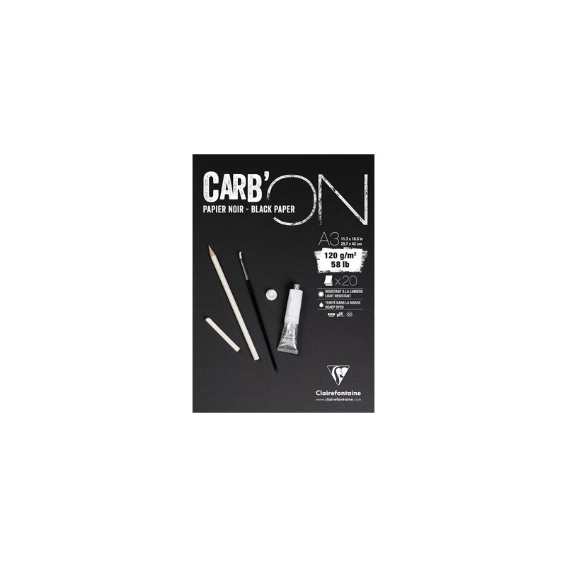 Blocco Clairefontaine carbone incollato