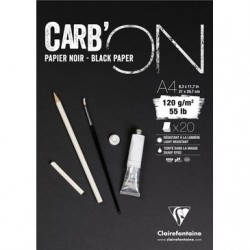 Bloc Clairefontaine Carbón Encolado