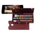 Set di colori ad olio e accessori per cartelle di legno Rembrandt