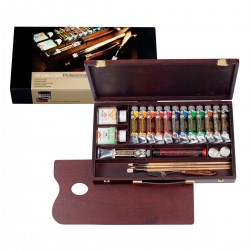 Set di colori ad olio e accessori per cartelle di legno Rembrandt