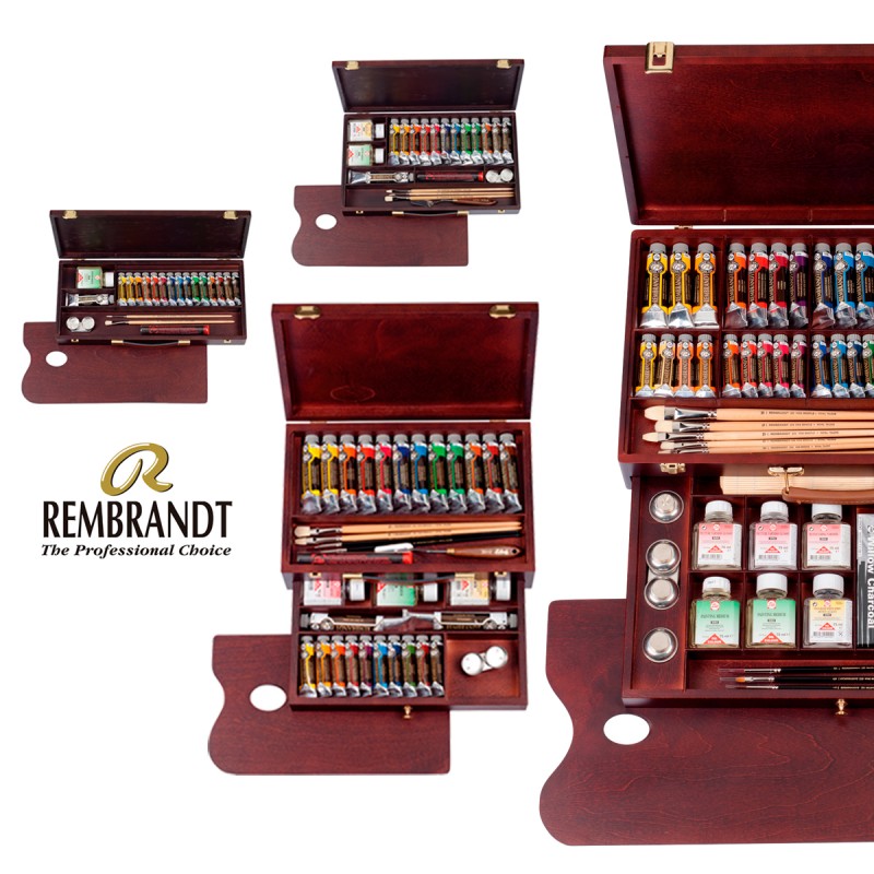 Maletines Madera Rembrandt Set Óleo y Accesorios