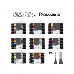 Promarker Winsor&Newton Set 12+1 doppio punto| Casa Piera Bellas Artes Barcellona