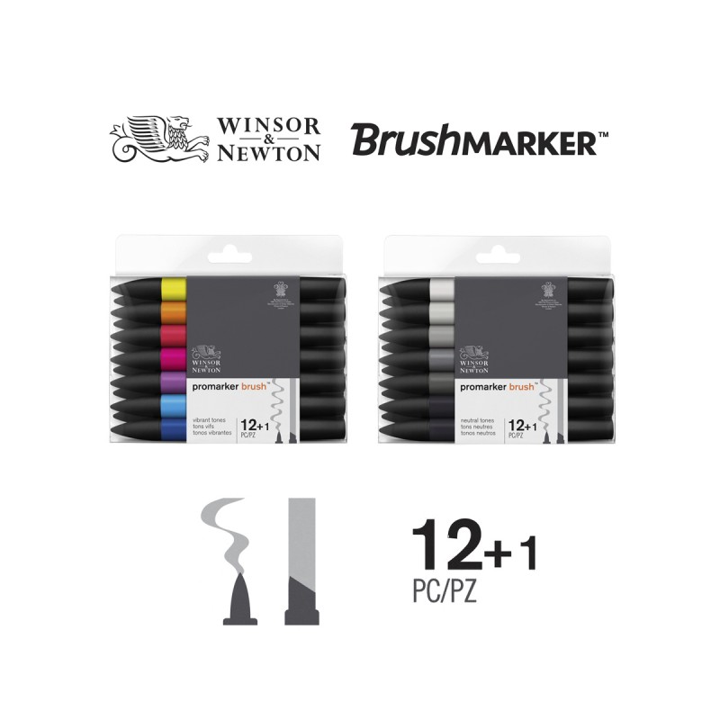 Set 12+1 Brush Promarker Winsor&Newton