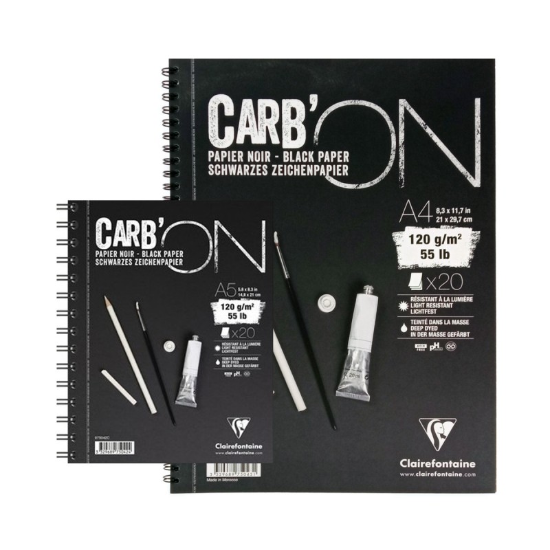 Quaderno a spirale Carb'On Clairefontaine 120g