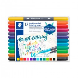 Set Rotuladores Lettering Doble Punta Staedtler