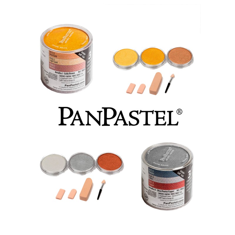 Sets 3 PanPastel Metálicos + Sofft Tools
