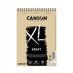 Blocco note XL Kraft Canson rilegato a spirale