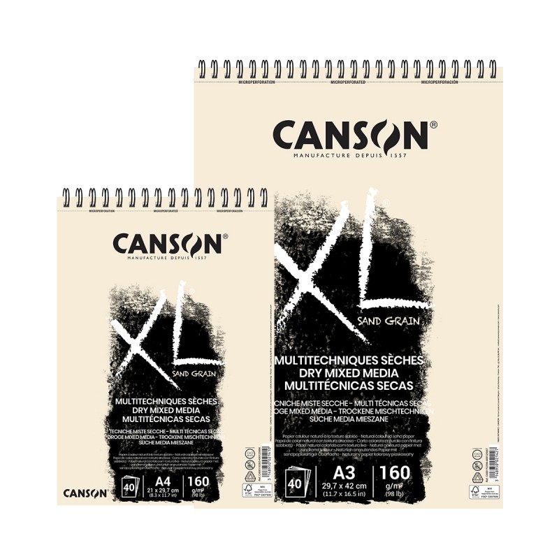 Bloc XL Multitècniques Seques (Color Arena) Canson Amb Espiral