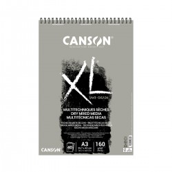 Canson XL Tampone asciutto multitecnica (grigio) con spirale