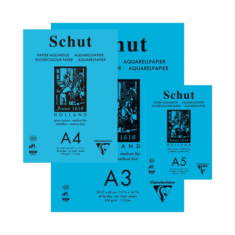 Bloc Schut Acuarela Clairefontaine