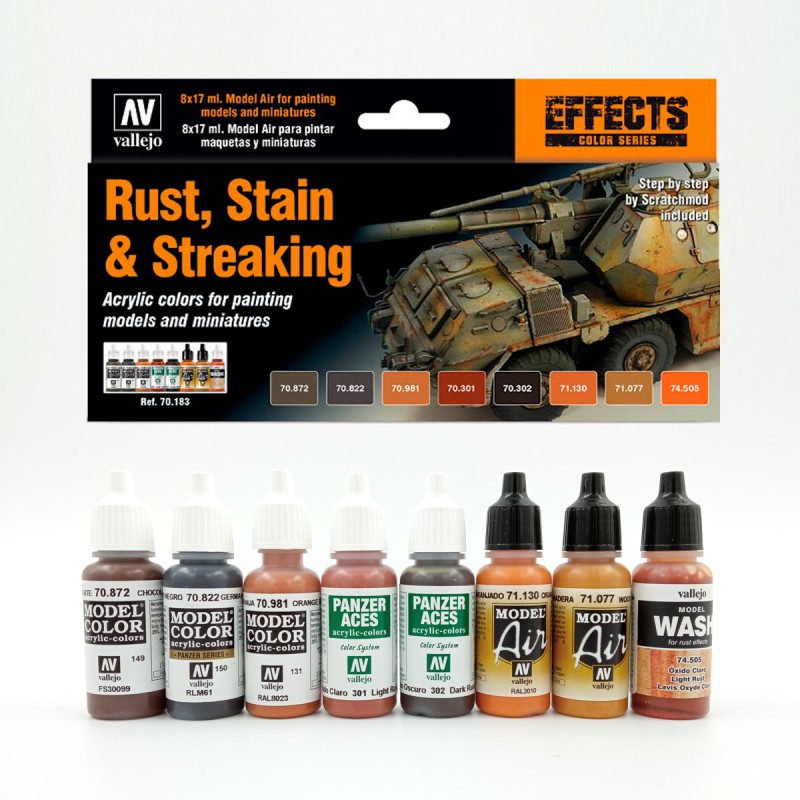 Set Modelcolor Rust Stain Vallejo