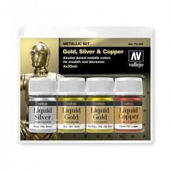 Set Liquid Gold Vallejo Metal·litzats - Casa Piera