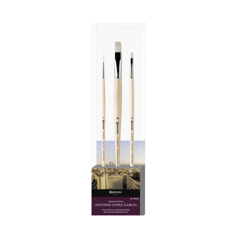 Set di pennelli per pittura ad olio Escoda Antonio López García Signature Collection
