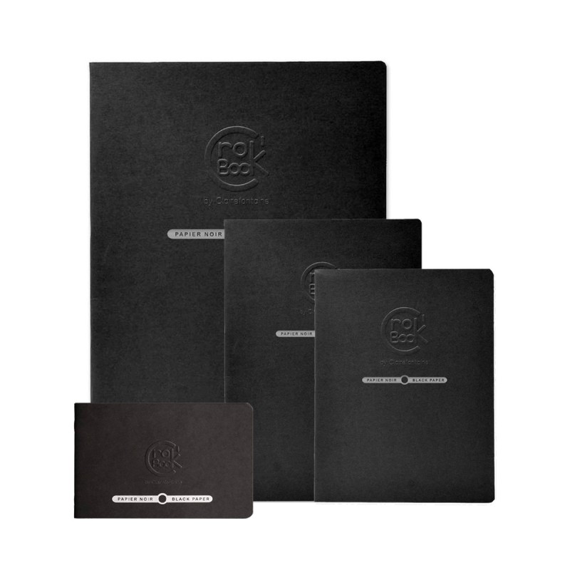 Crok Book Clairefontaine Quadern Paper Negre 120G