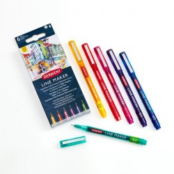 Set 6 Line Maker Colores Derwent | Casa Piera Bellas Artes Barcelona