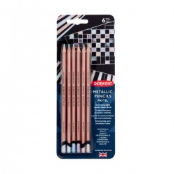 Set 6 Llapis Metallic Pastel Derwent | Casa Piera Belles Arts Barcelona