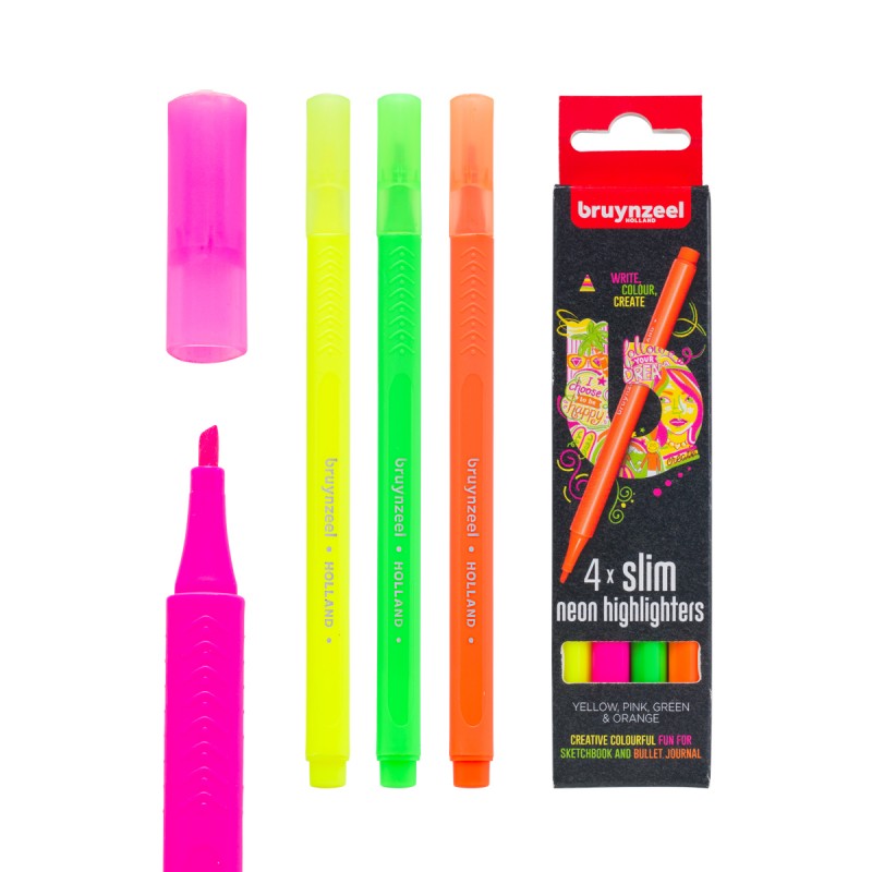 Set Rotuladores Fluorescentes Finos Bruynzeel