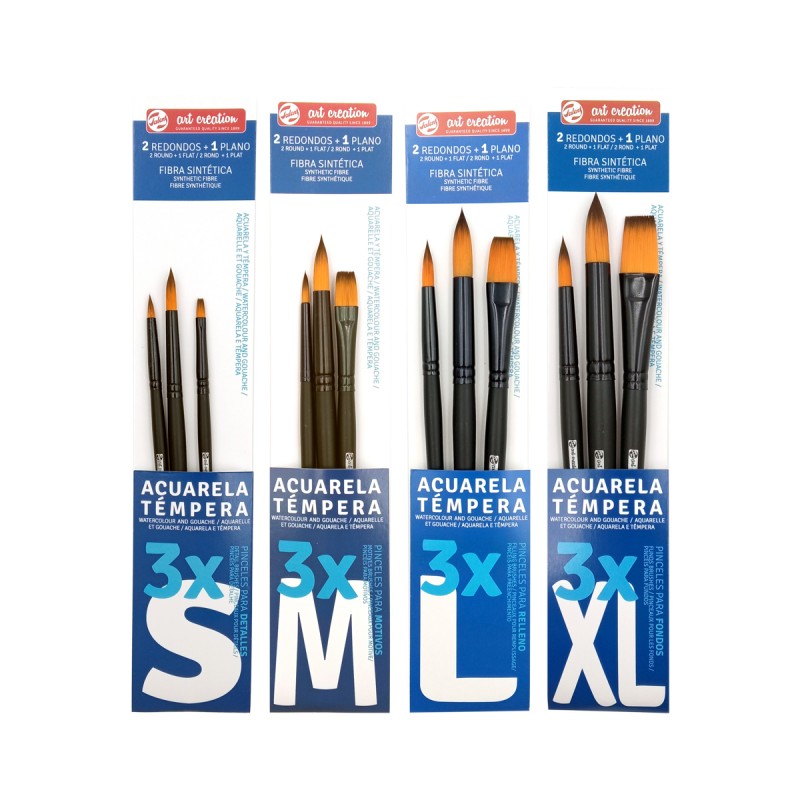 Set 3 Pinzells Aquarel·la Art Creation
