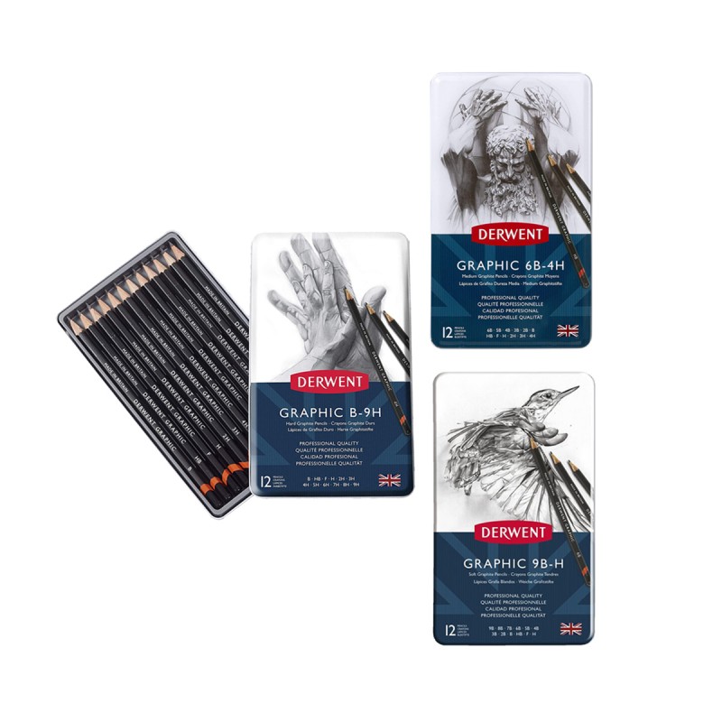 Sets 12 Llapis Grafit Graphic Derwent