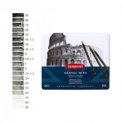 Set 24 Llapis Grafit Graphic Derwent