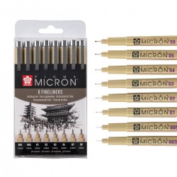 Set 8 Pigma Micron Sakura | Casa Piera Bellas Artes Barcelona