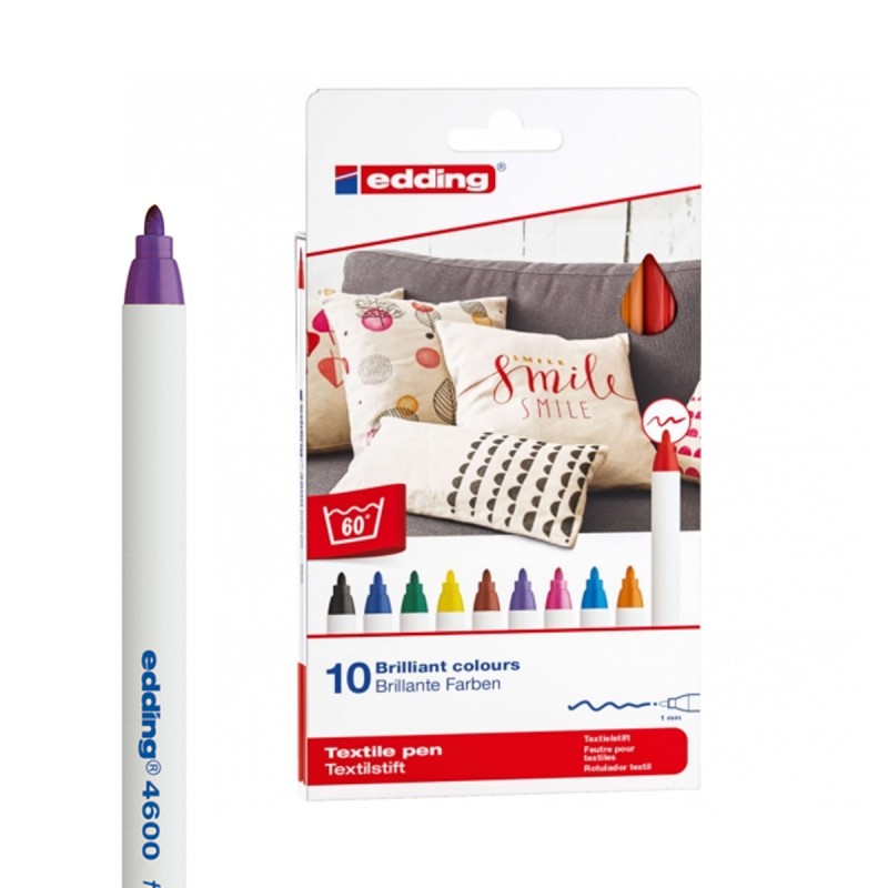 Set di penne tessili Edding 4600