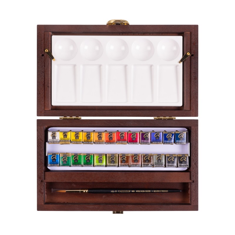 Caja Tradicional Pastillas Acuarela Rembrandt