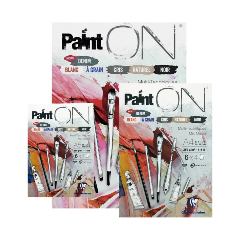 Bloc Paint'On Clairefontaine 250g Colors Assortits