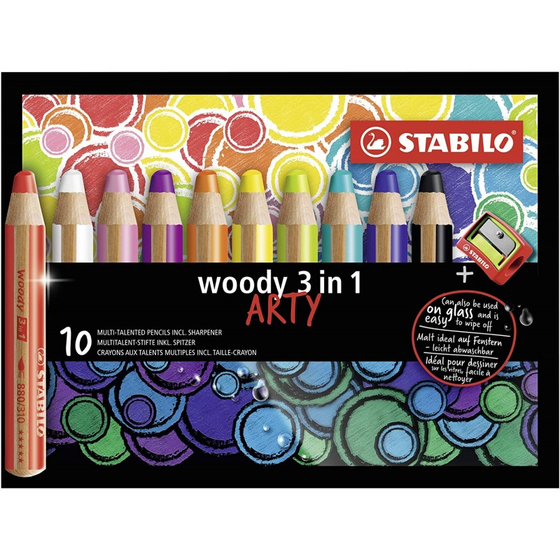 Set Stabilo Lápices Color Woody Arty Caja Negra