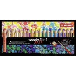Matite colorate Stabilo Woody Arty Black Box Set