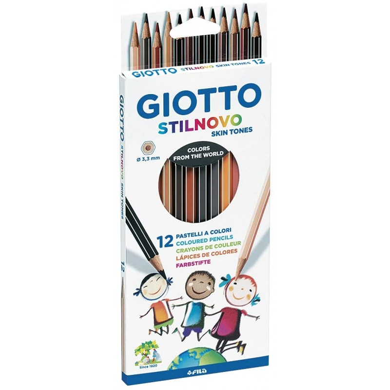 Set 12 matite Giotto Stilnovo per i toni della pelle