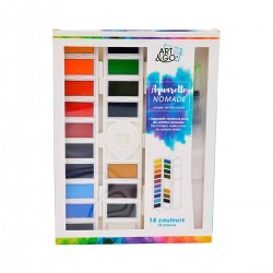 Art & Go Tavolozza pieghevole per acquerelli 18 colori