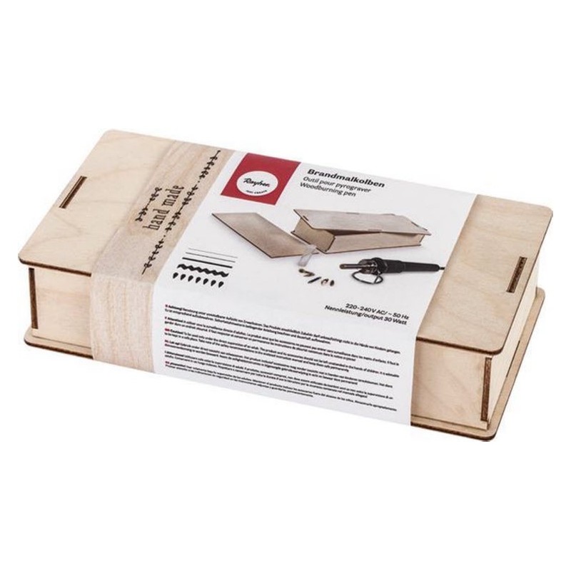 Set Pirograbador Rayher Caja Madera Hand Made