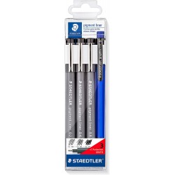 Set Staedtler 3 Pigment Liner + Portamines Gratis Casa Piera Barcelona