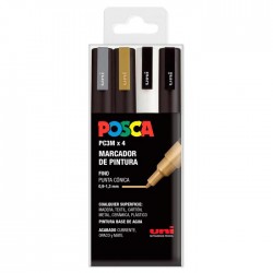 Set 4 Retoladors PC3M Posca