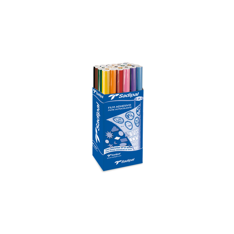 Rollo Film Adhesivo Forralibros de Colores Sadipal