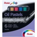 Caja Oil Pastels Metalizados Pentel