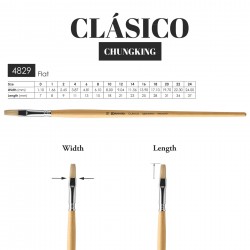 Pincel Escoda Cerda Plano 4829 Clásico| Casa Piera Bellas Artes
