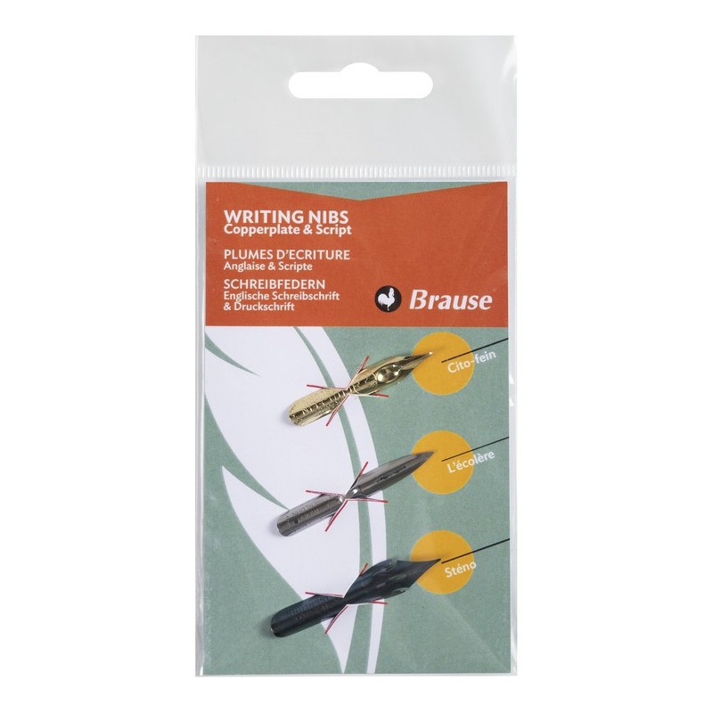 Blíster Brause 3 Plumillas Escritura