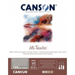 Bloc Canson Mi-Teintes 160G 20H Grisos | Casa Piera Bellas Artes