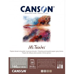 Bloc Canson Mi-Teintes 160G 20H Grises