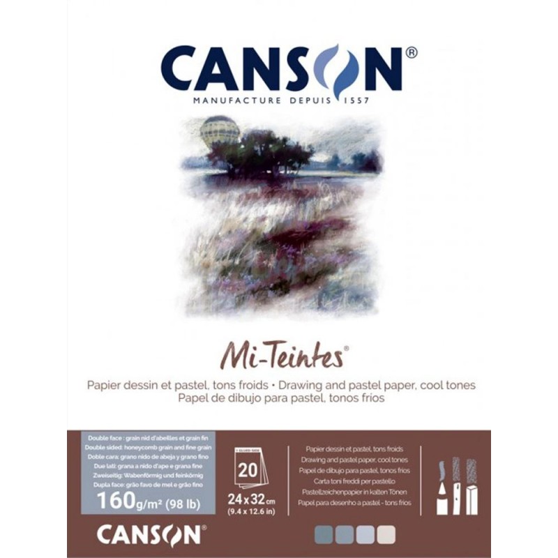 Bloc Canson Mi-Teintes 160G 20H Fríos